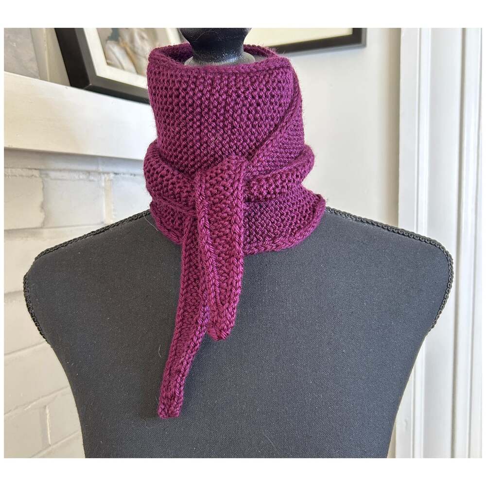 Handmade Sophie Scarf in Plum Size L